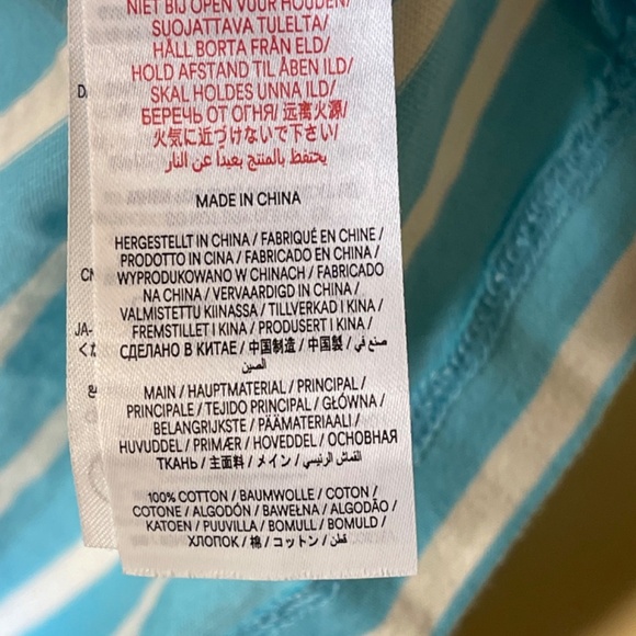 Boden Blue Striped Kids Shirt with Colorful Sea Creatures - Picture 8 of 13